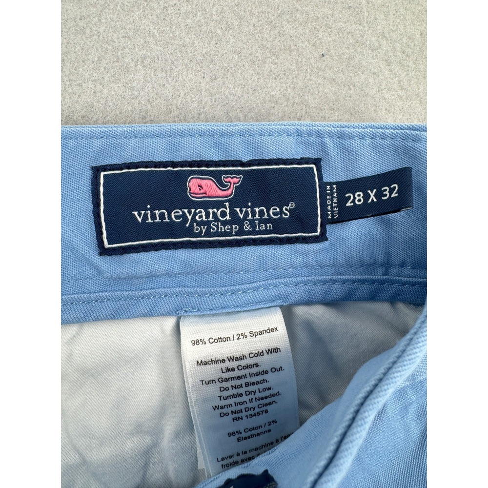 Vineyard Vines Mens Slim Fit Chino Pants Light Blue Cotton Stretch 28x32 Preppy - Picture 3 of 11